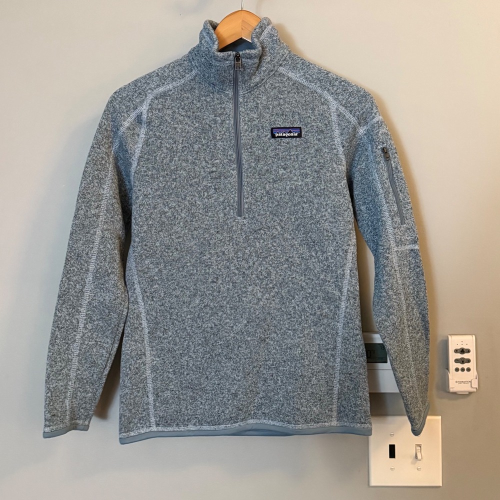 Patagonia Better Sweater Women XS Blue 1/4 Zip Fleece Pullover 25618 Pigeon